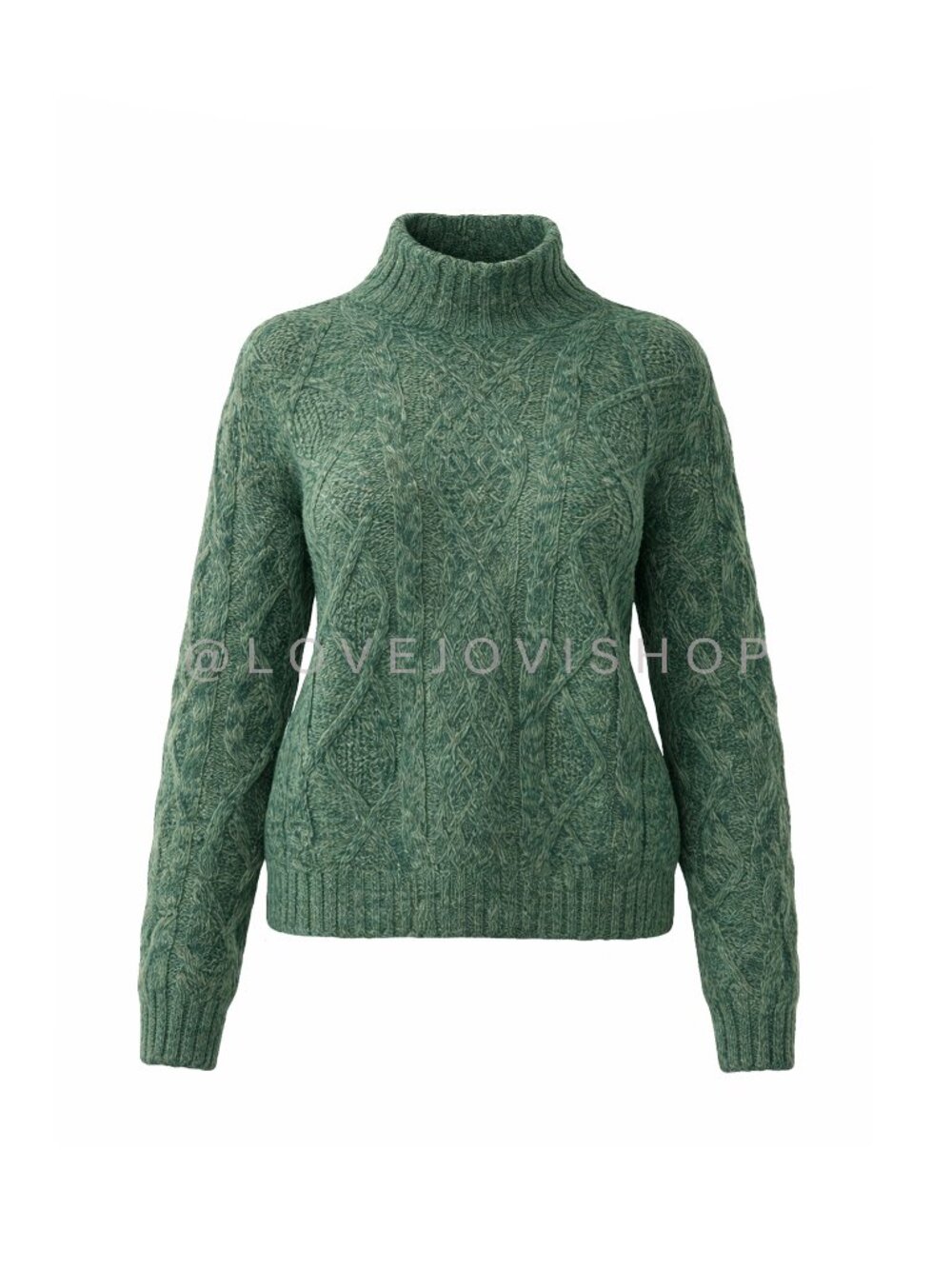 Sweater | Irish Wool Aran Fisherman Pullover Moss Sage Green | Heirloom Handmade